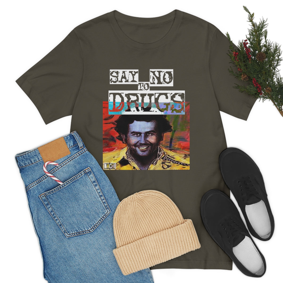 Unisex T-shirt Pablo Escobar Water Paint Art - Bachi Apparel