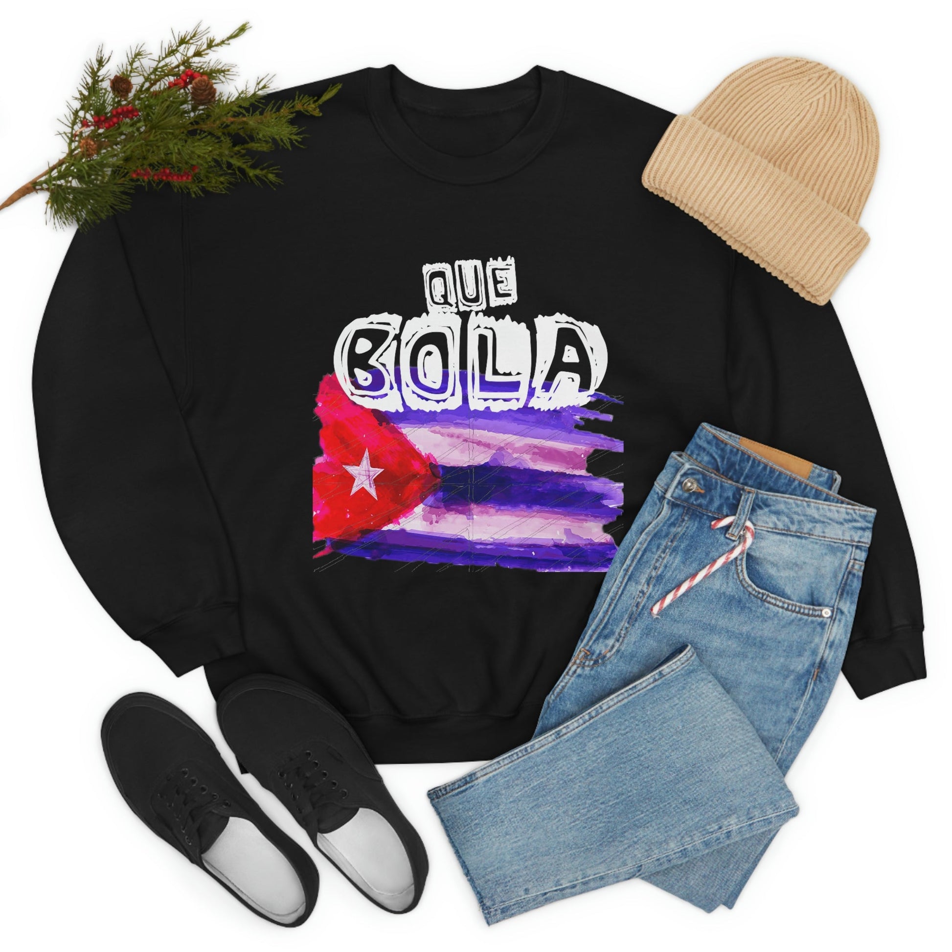 Unisex Sweatshirt Cuba Que Bola Printify