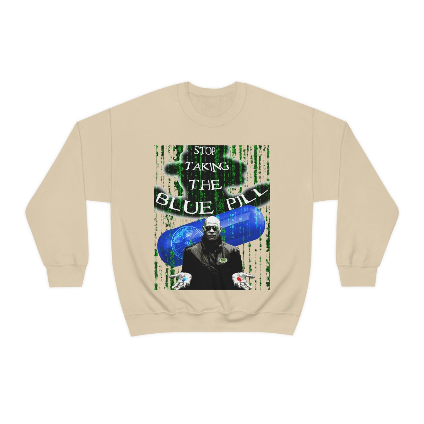 Unisex Sweatshirt Matrix Blue Pill Printify