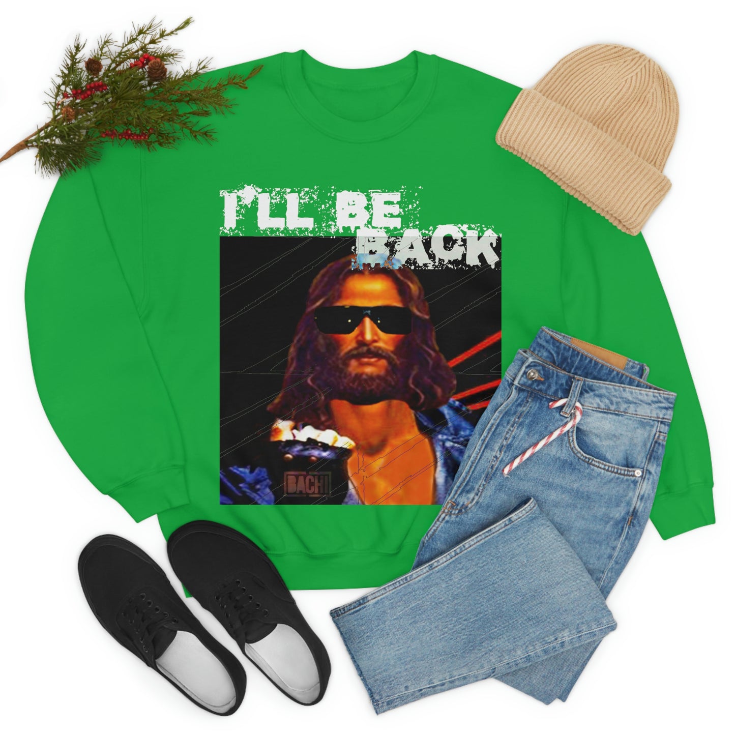 Unisex Sweatshirt Bachi Terminator Jesus