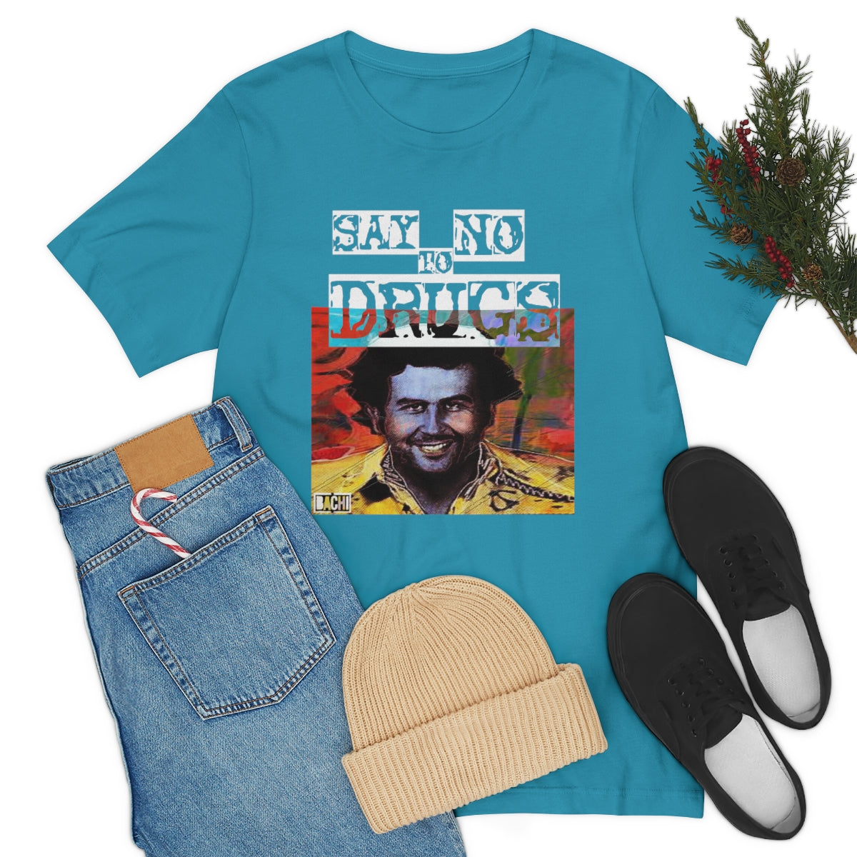 Unisex T-shirt Pablo Escobar Water Paint Art - Bachi Apparel