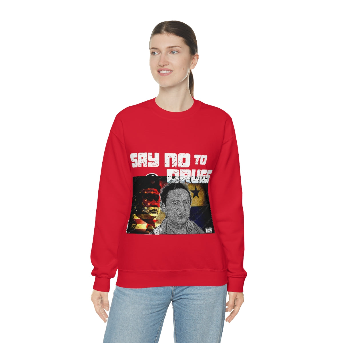 Manuel Noriega Say No To Drugs Unisex Crewneck Sweatshirt - Bachi Apparel