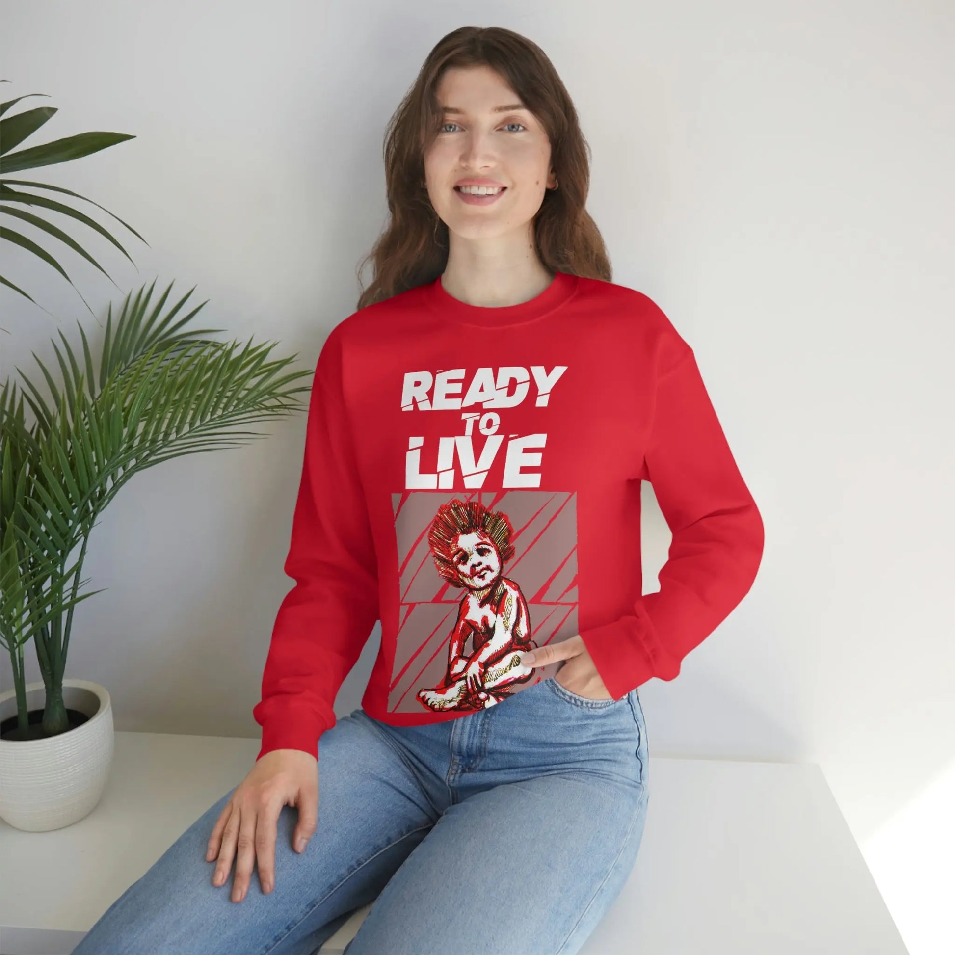 Unisex Sweater Ready to Live Printify
