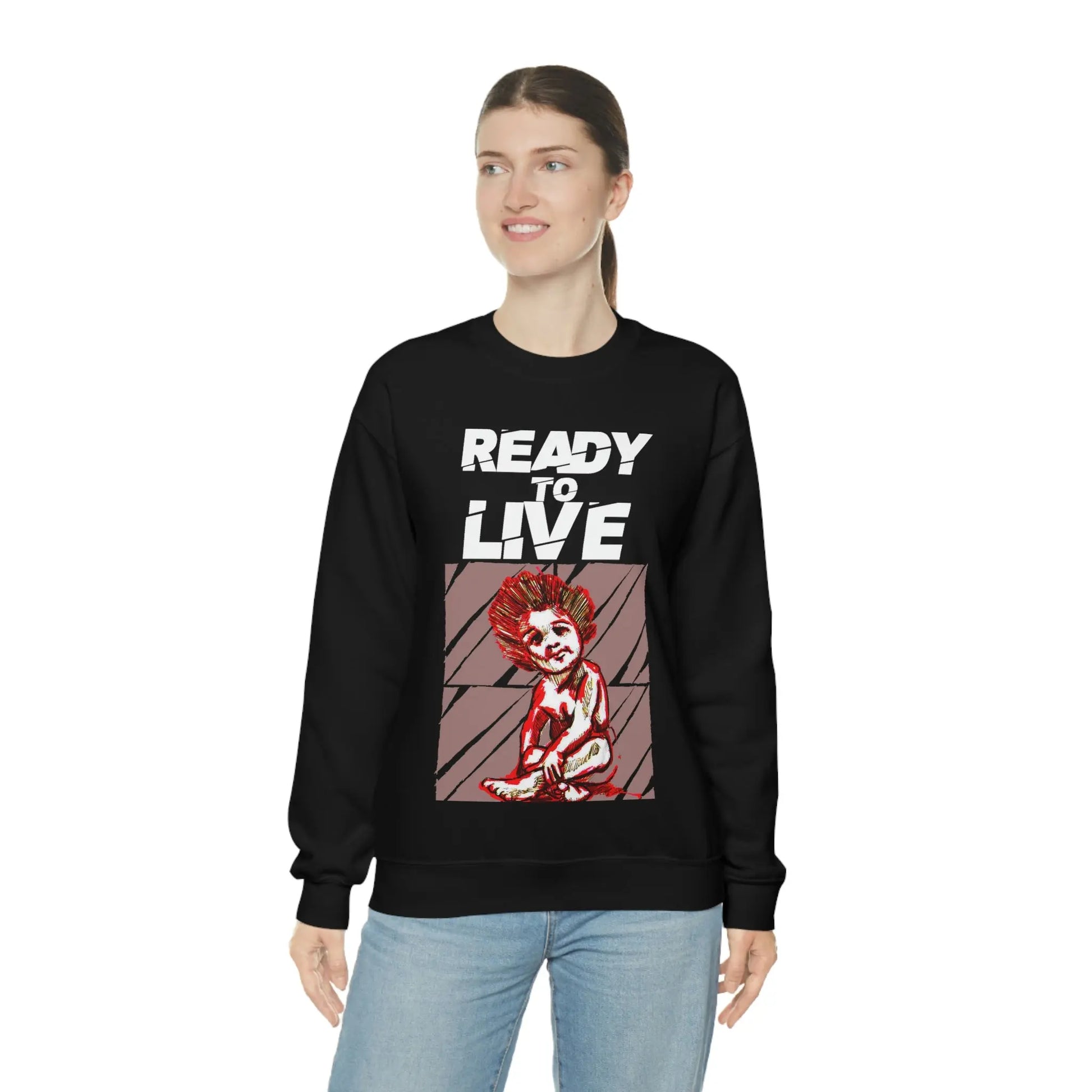 Unisex Sweater Ready to Live Printify