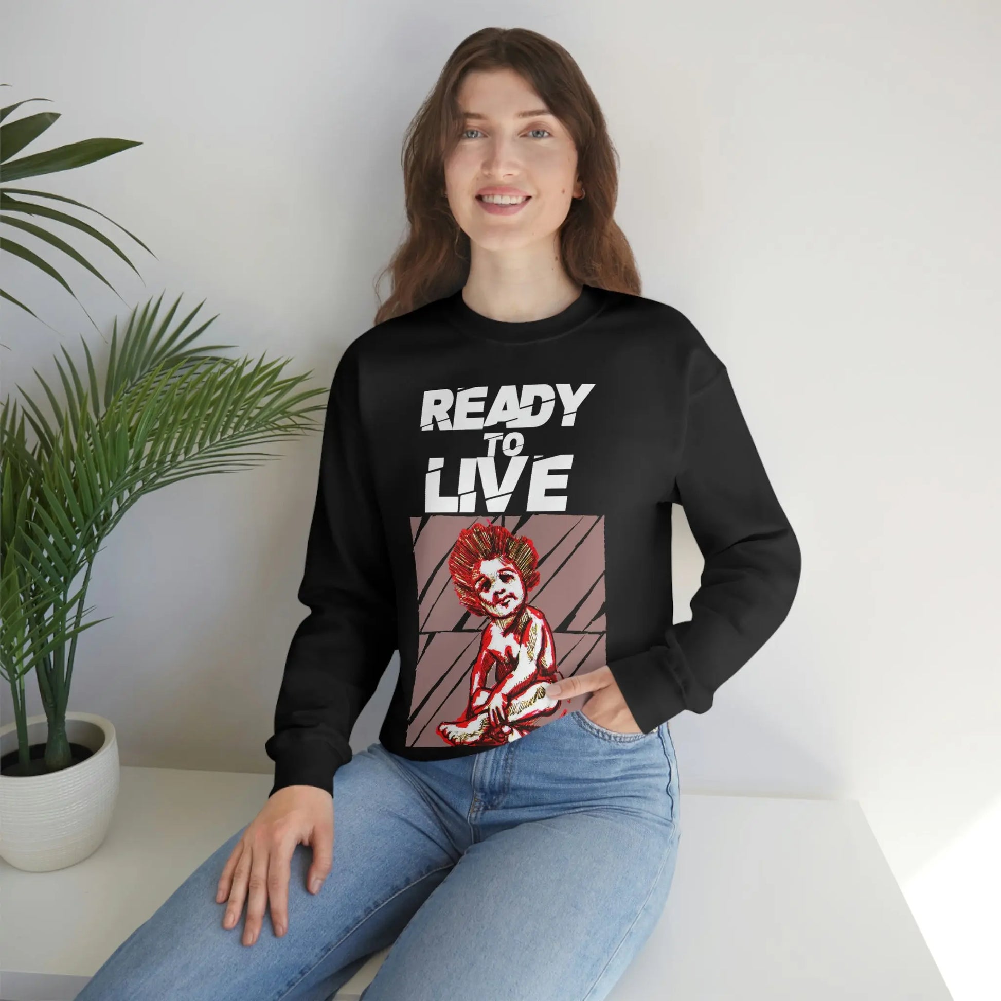 Unisex Sweater Ready to Live Printify