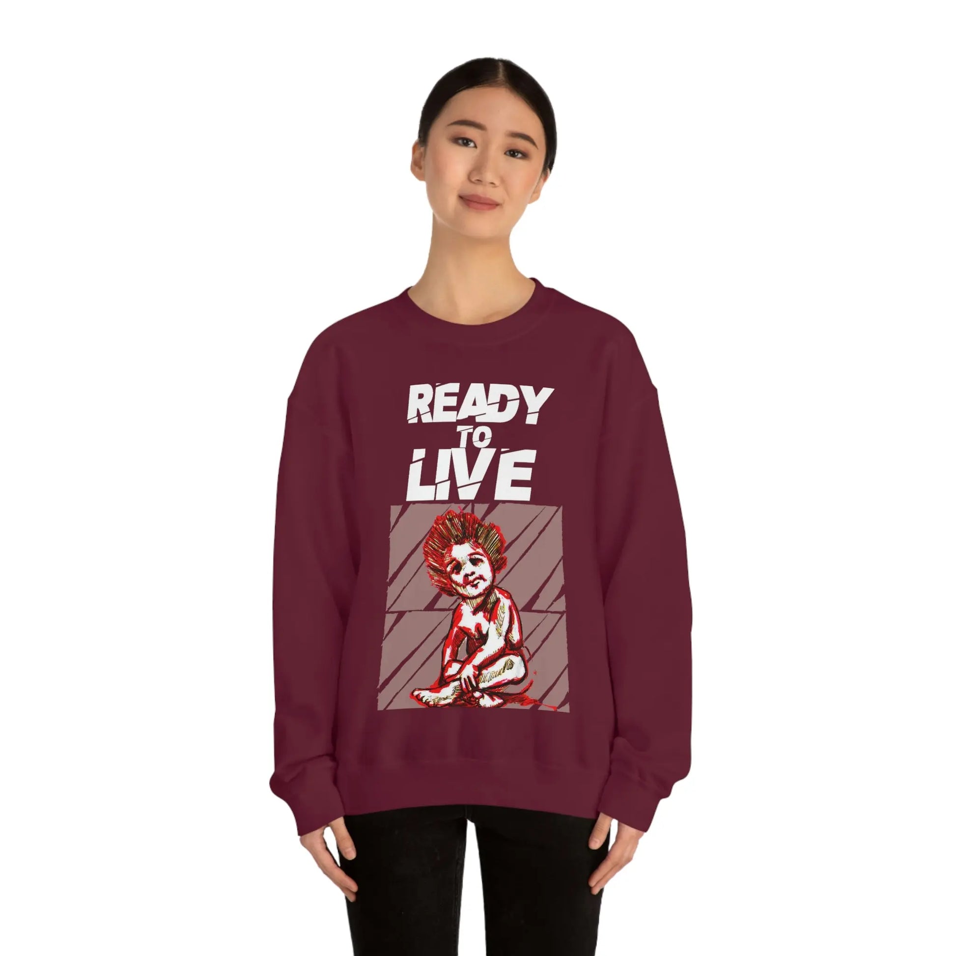 Unisex Sweater Ready to Live Printify