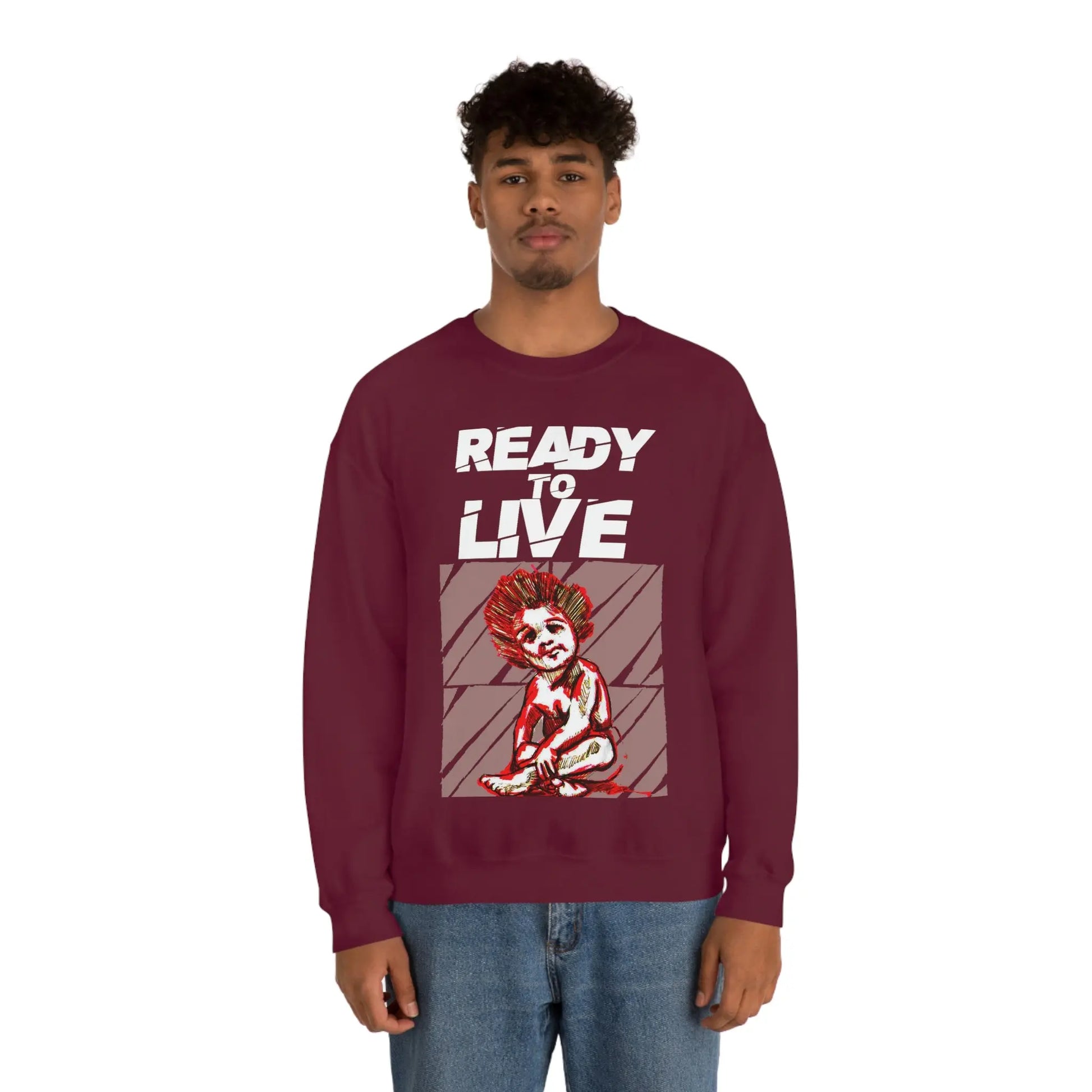 Unisex Sweater Ready to Live Printify