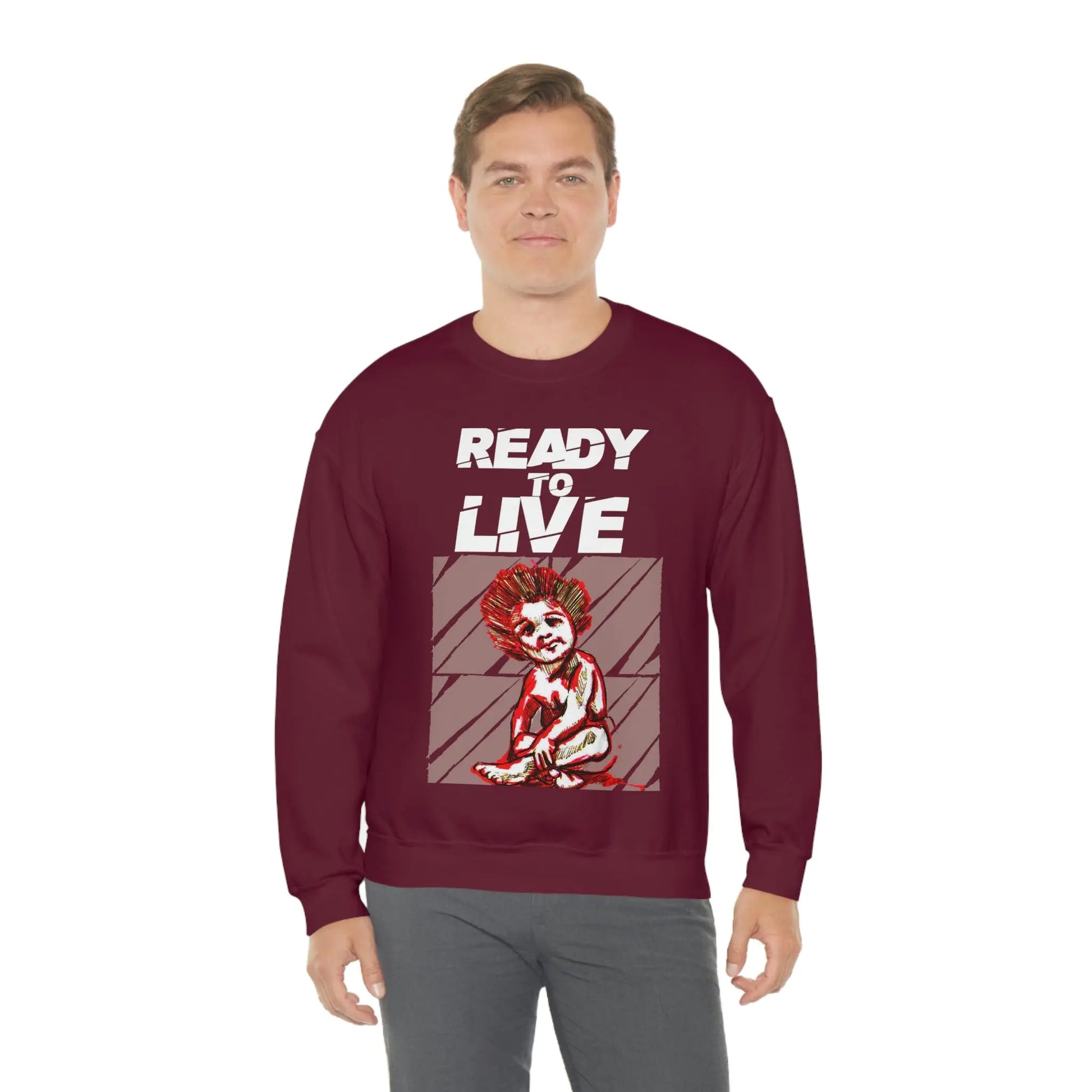 Unisex Sweater Ready to Live Printify