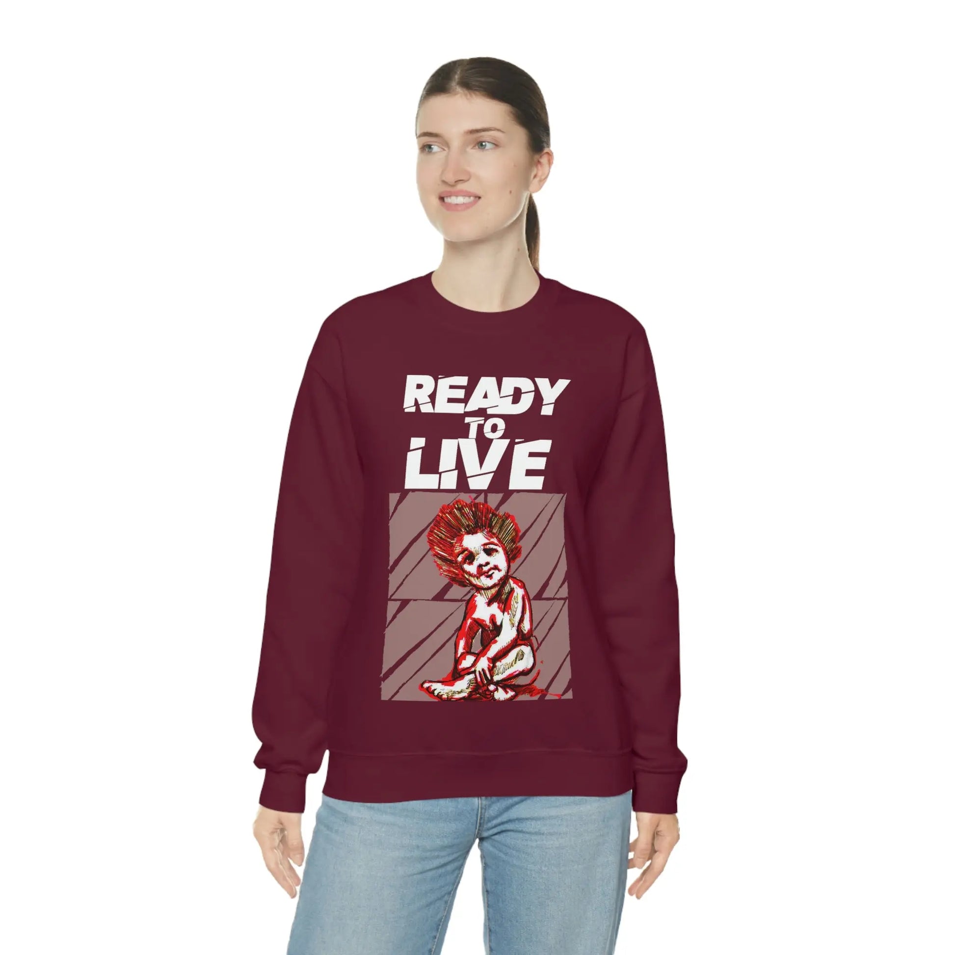 Unisex Sweater Ready to Live Printify