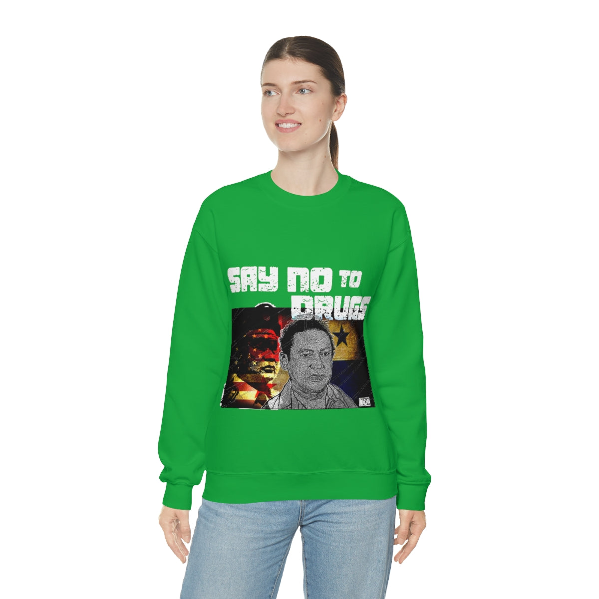 Manuel Noriega Say No To Drugs Unisex Crewneck Sweatshirt - Bachi Apparel