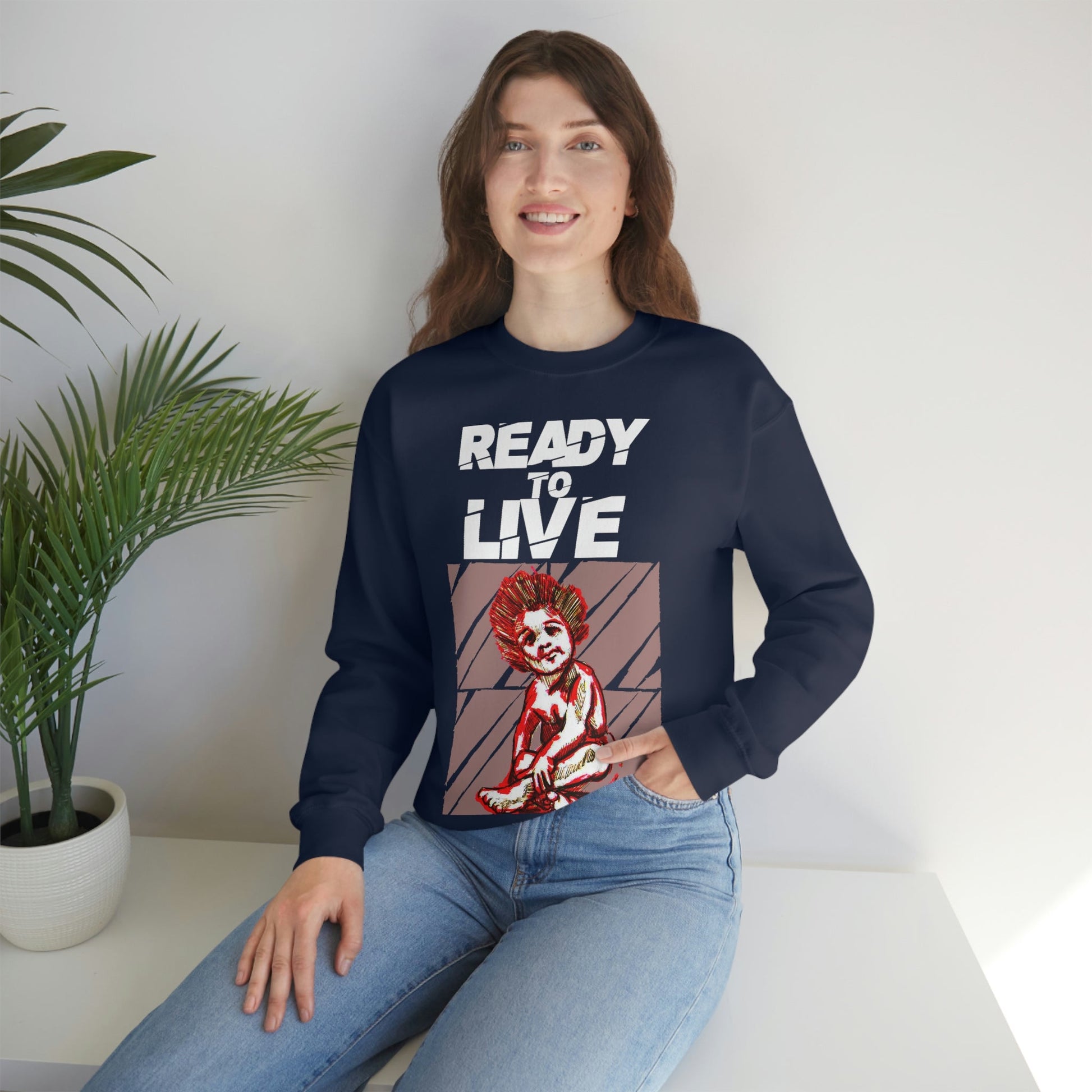 Unisex Sweater Ready to Live Printify