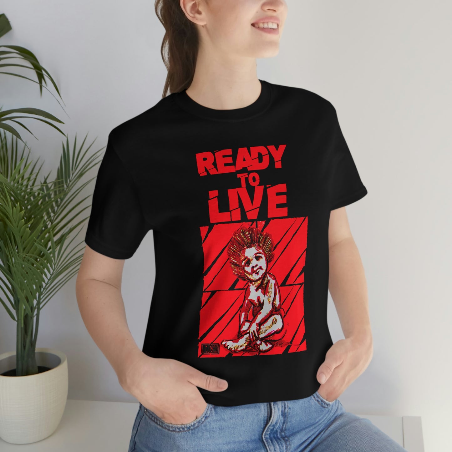 Unisex T-shirt Ready To Live In Red