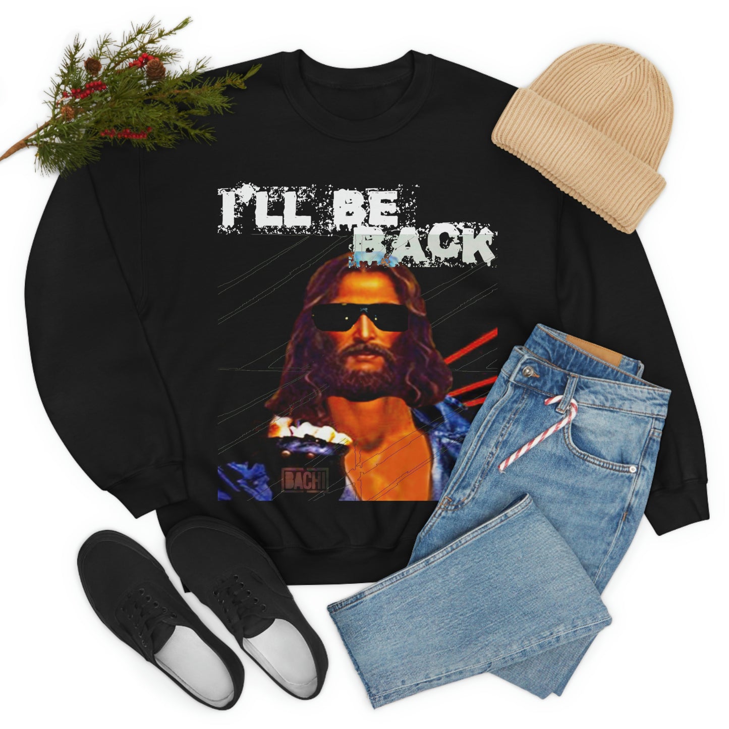 Unisex Sweatshirt Bachi Terminator Jesus