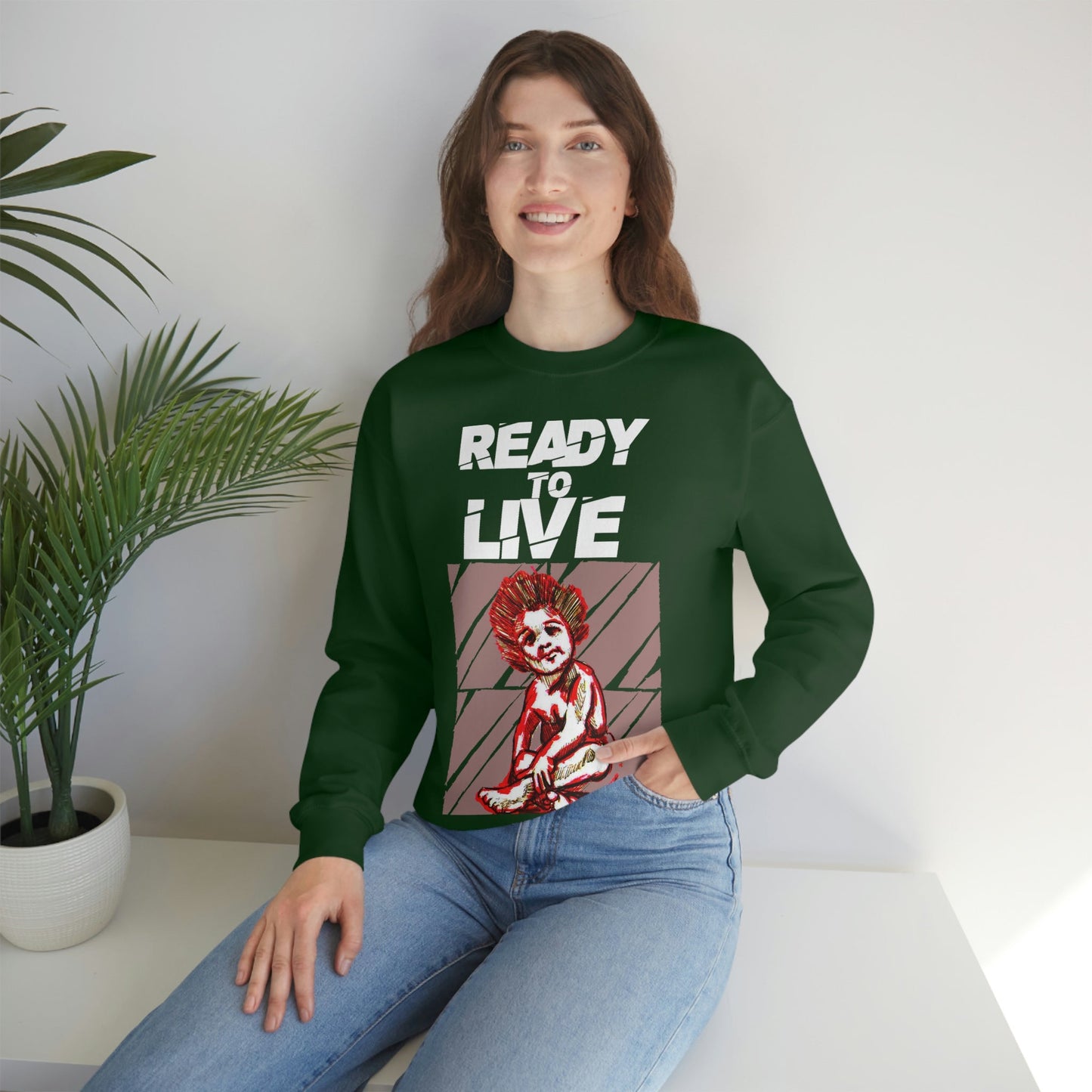 Unisex Sweater Ready to Live Printify