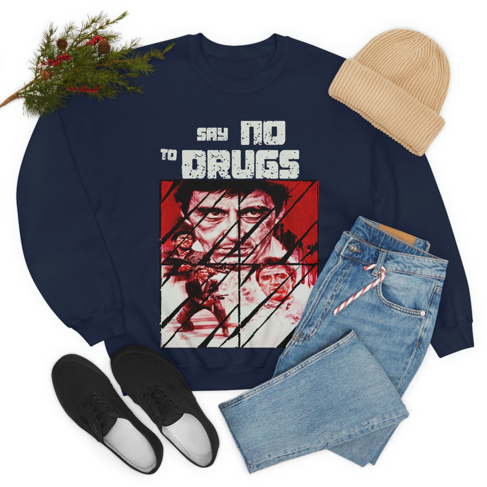 Unisex Sweater Scarface faces Printify