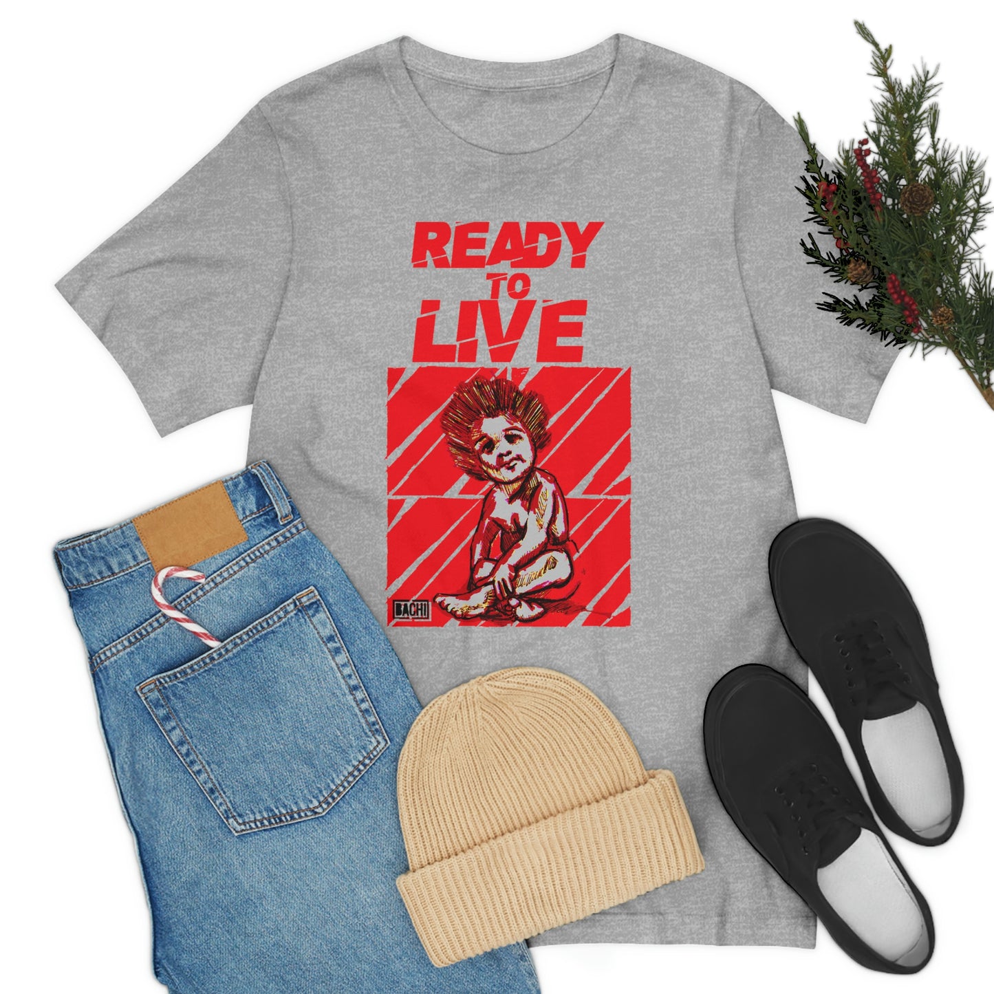 Unisex T-shirt Ready To Live In Red