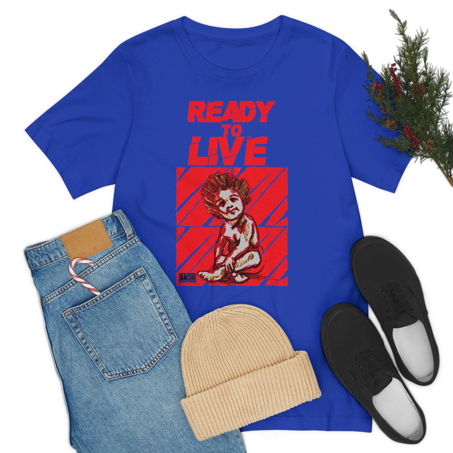 Unisex T-shirt Ready To Live In Red
