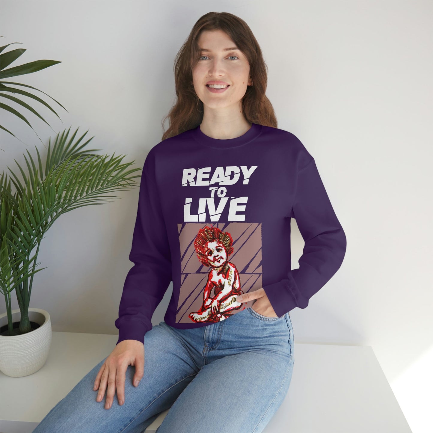Unisex Sweater Ready to Live Printify