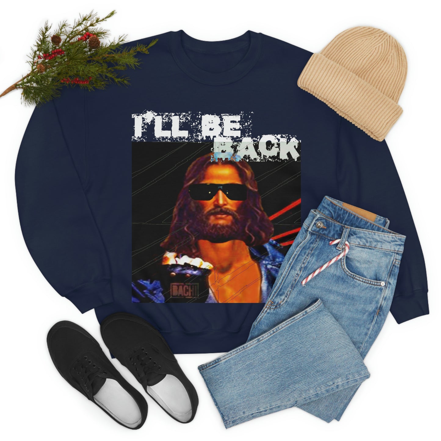 Unisex Sweatshirt Bachi Terminator Jesus