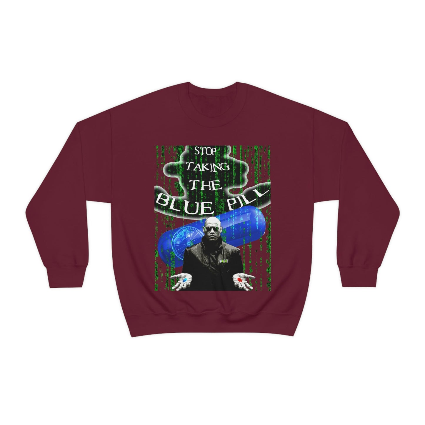 Unisex Sweatshirt Matrix Blue Pill Printify