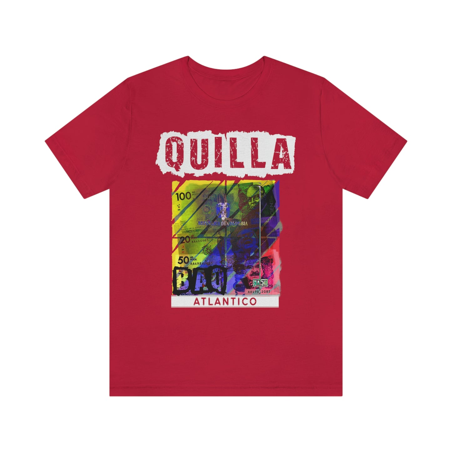 Unisex T-shirt Rep Your Country Baranquilla Quill Colombia