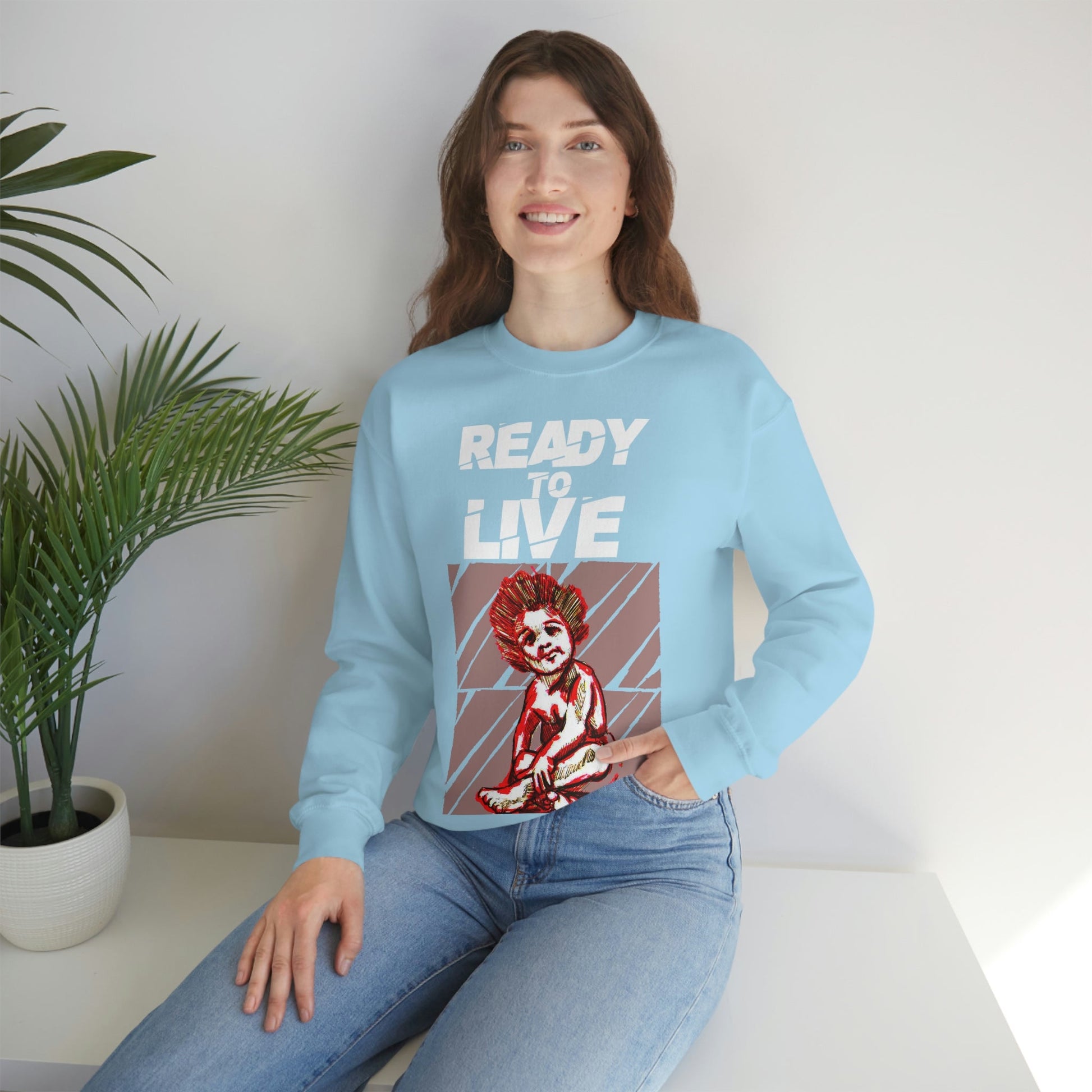 Unisex Sweater Ready to Live Printify