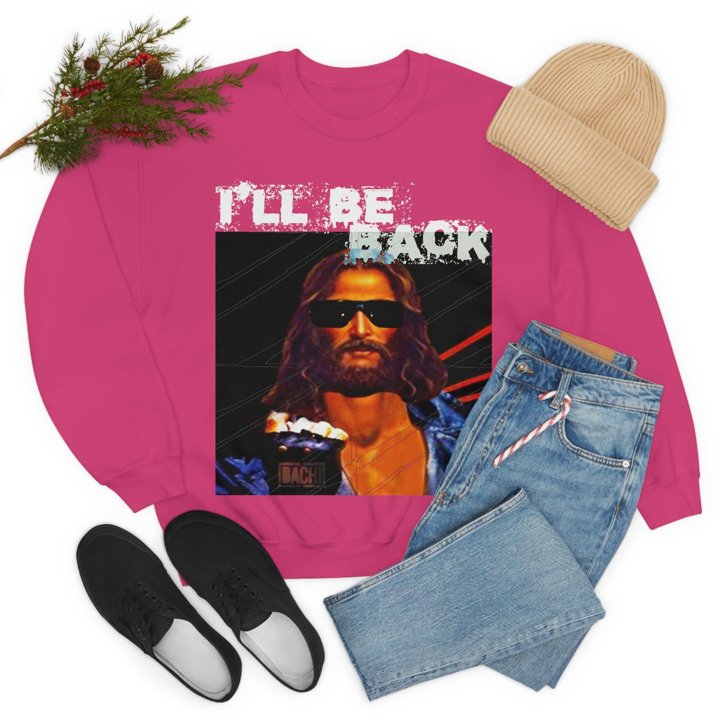 Unisex Sweatshirt Bachi Terminator Jesus