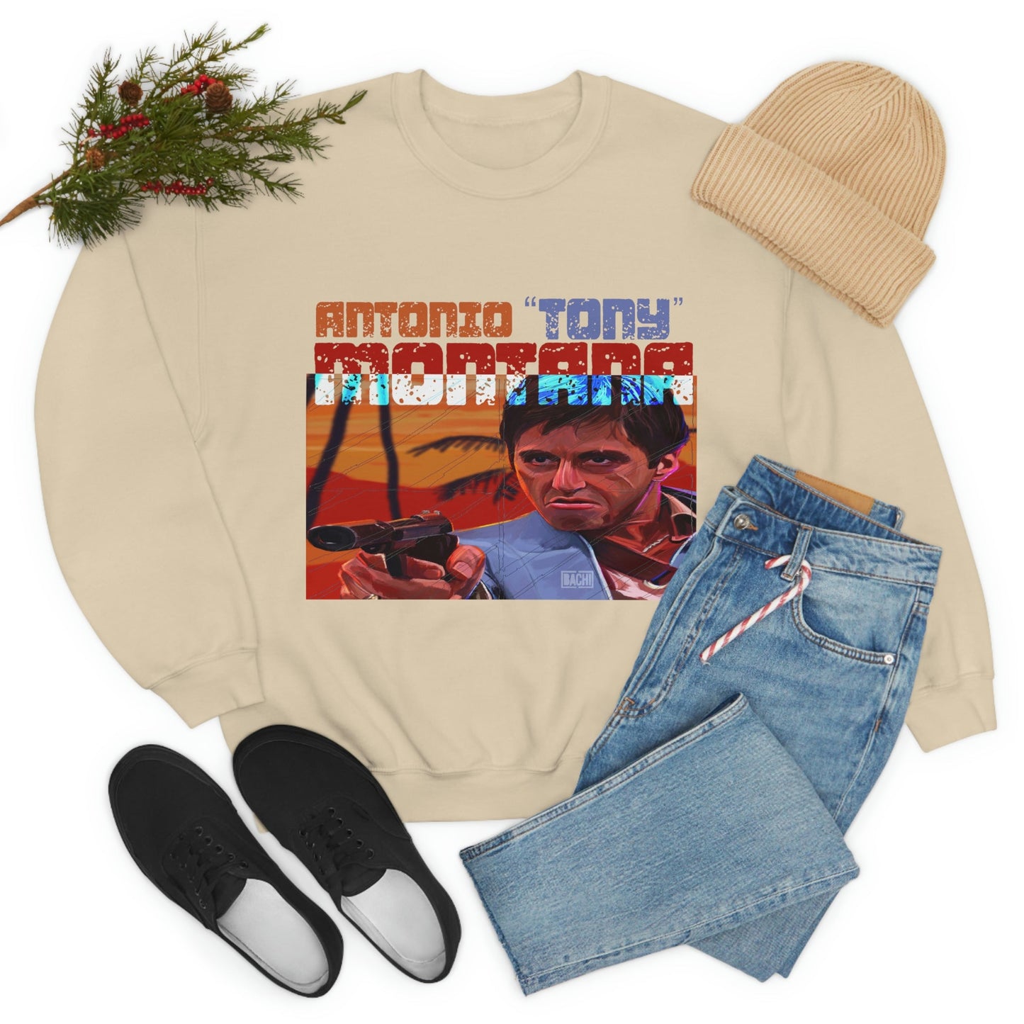 Unisex Sweatshirt Antonio Tony Montana Scarface Printify