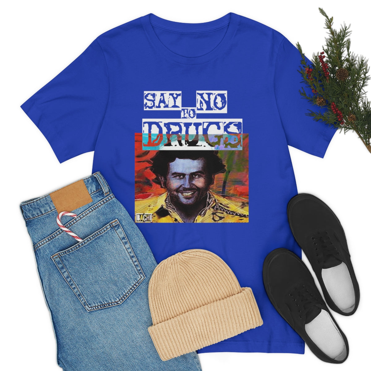 Unisex T-shirt Pablo Escobar Water Paint Art - Bachi Apparel