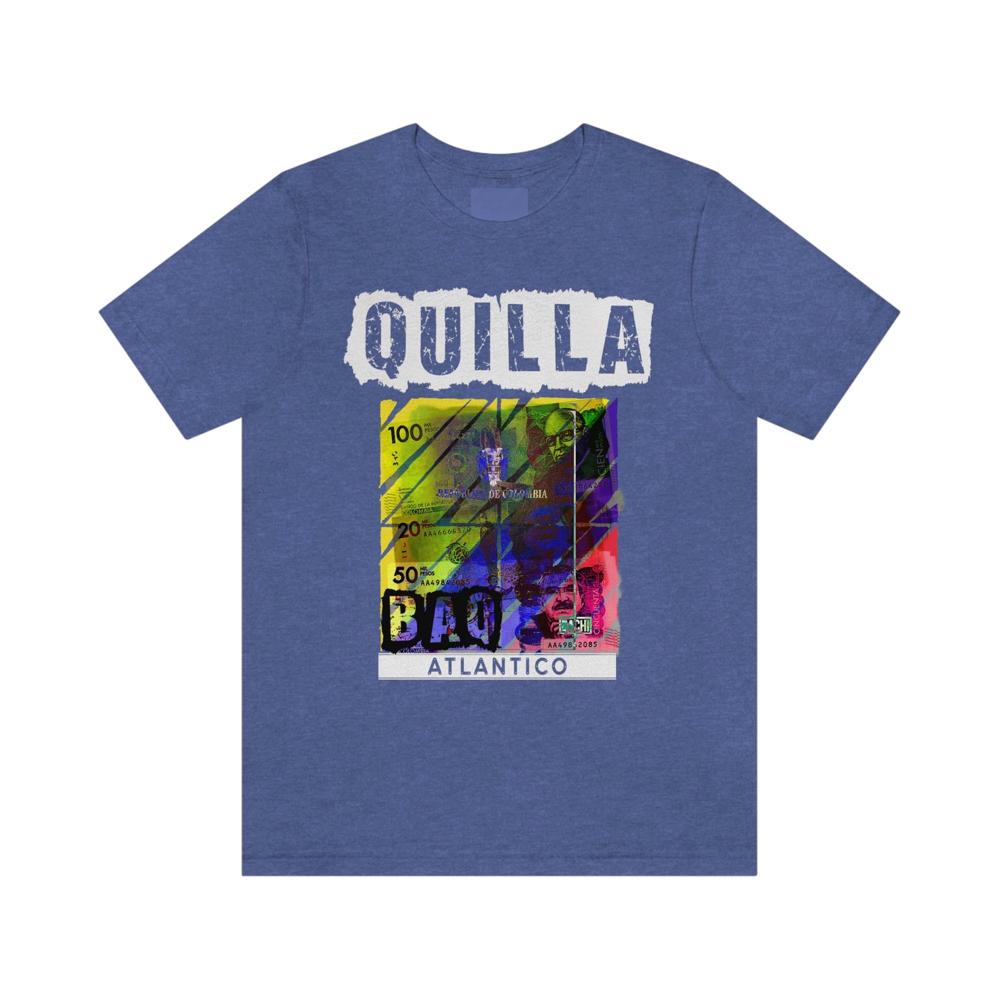 Unisex T-shirt Rep Your Country Baranquilla Quill Colombia