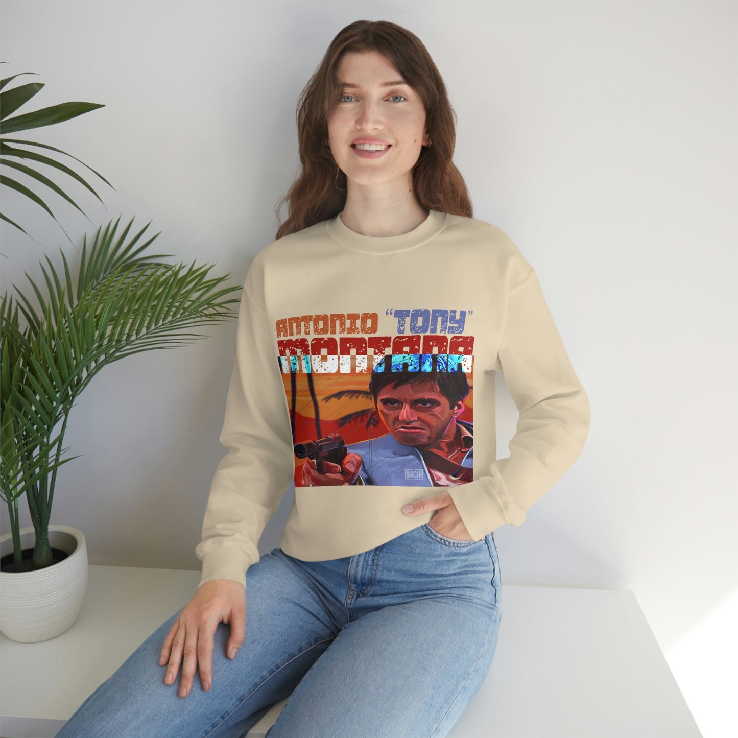 Unisex Sweatshirt Antonio Tony Montana Scarface Printify