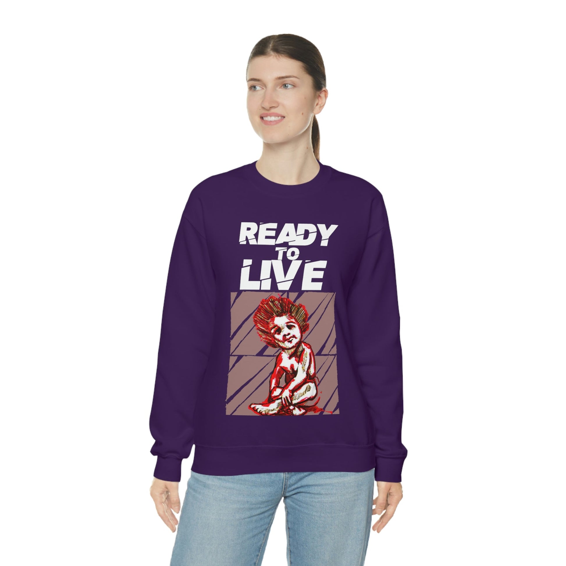 Unisex Sweater Ready to Live Printify