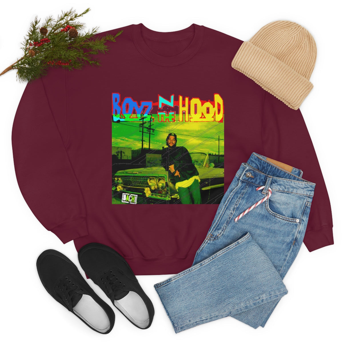 Unisex Sweater Bachi Boyz In The Hood Ice Cube Printify