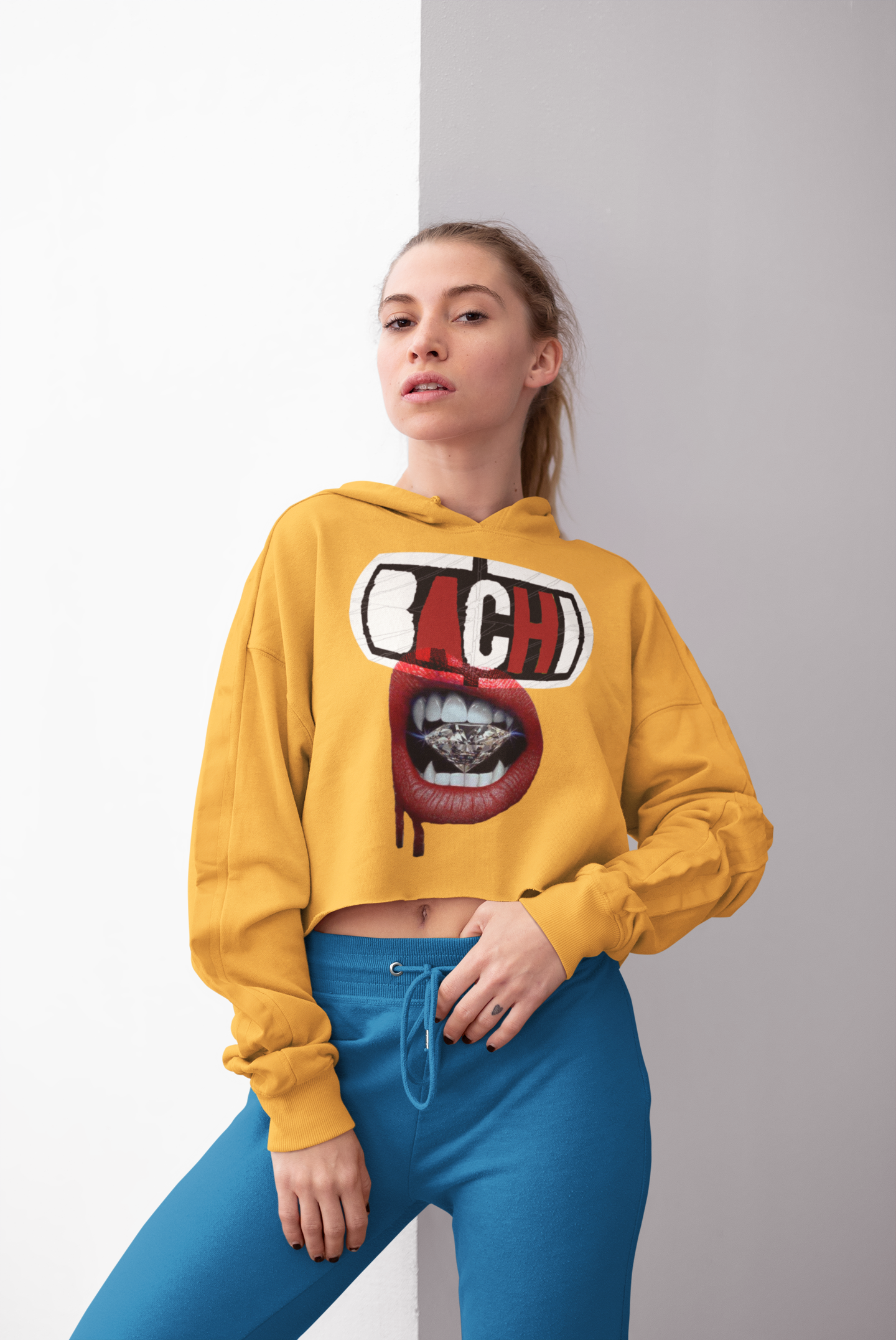 Women's Crop Hoodie Bachi Apparel