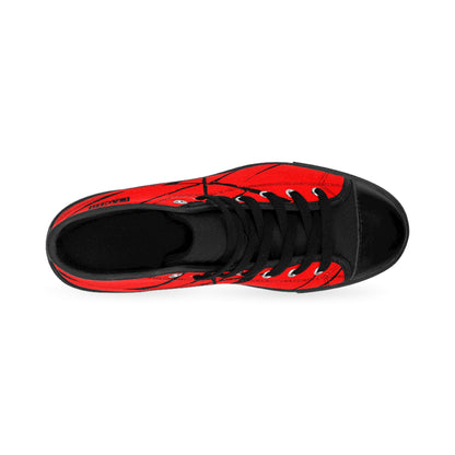 Men's High-Top Sneakers Bachi Red Squares