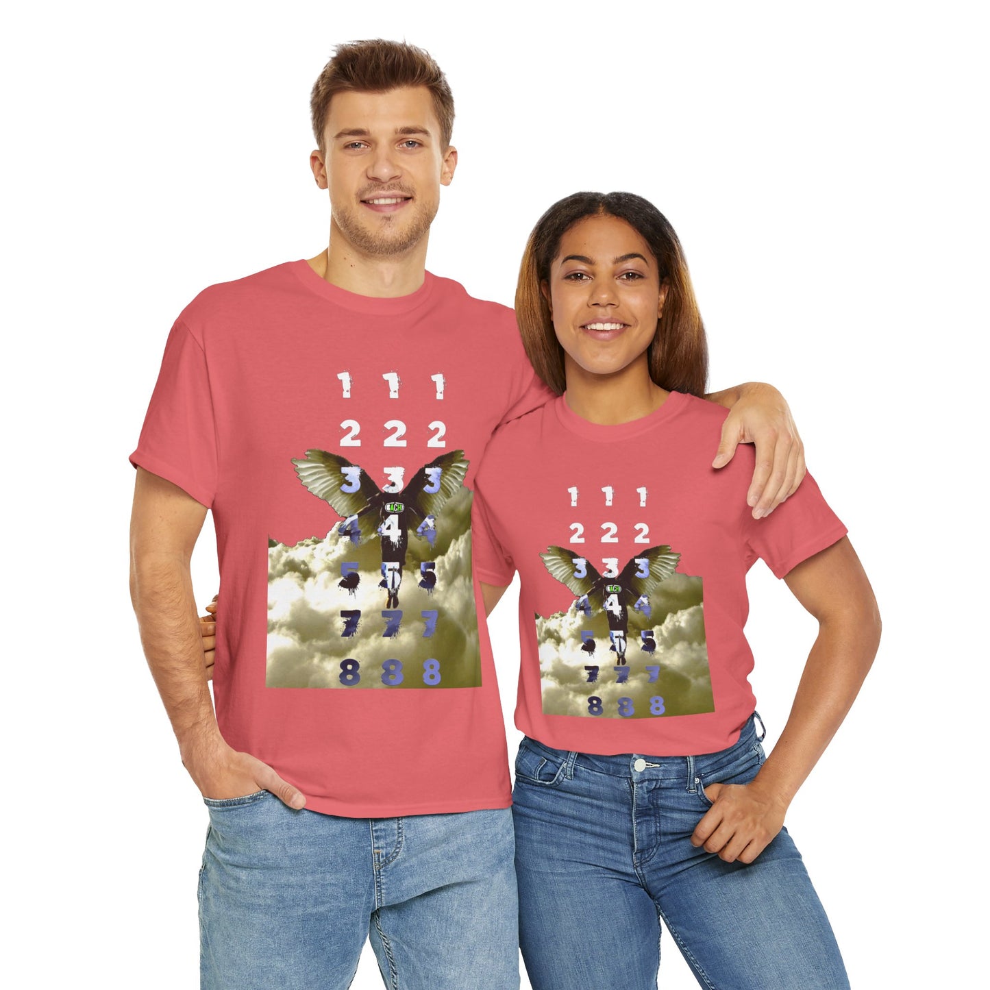 Unisex T-Shirt with Angel Numbers Paint