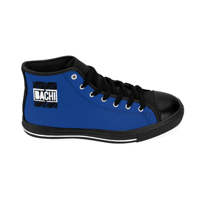 Men's High Top Sneakers Drippers Toronto Skyline  Blue