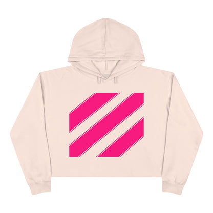 Women's Crop Hoodie Bachi 3 Strip Pink