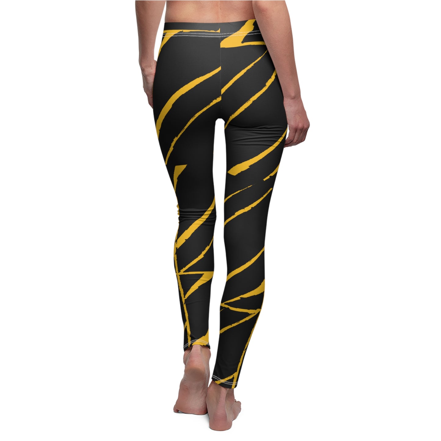 Women's Casual Leggings Bachi Black And Yellow