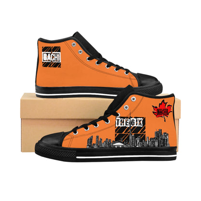 Mens High Top Bachi Drippers 6ix Skyline Orange Sneaker