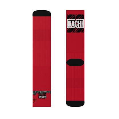 Unisex Socks red Bachi 6ix Skyline