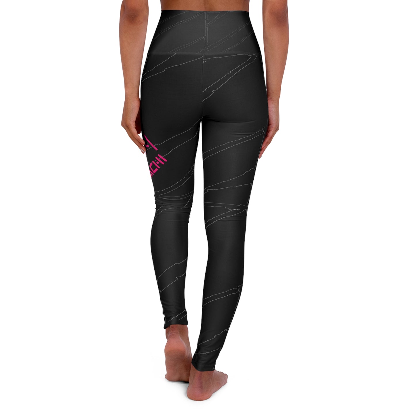 Woman High Waisted Yoga Leggings Bachi Pink Asia