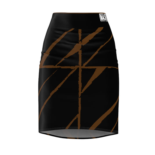 Women's Pencil Skirt Bachi Black Square Invasion