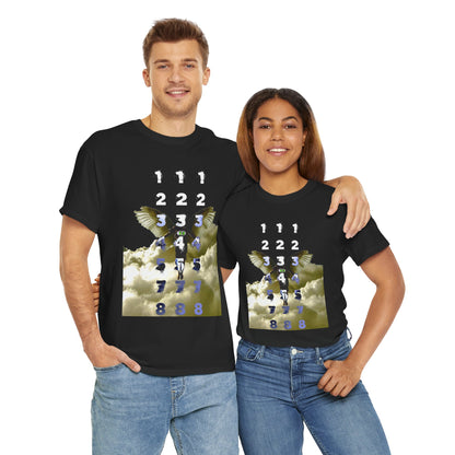 Unisex T-Shirt with Angel Numbers Paint