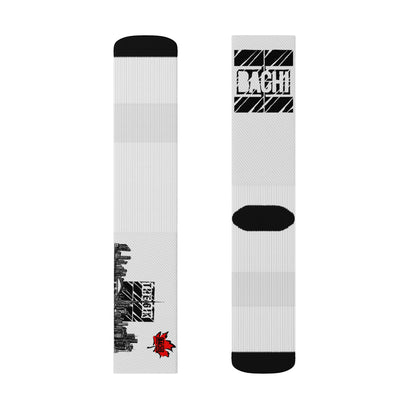 Unisex Socks White Bachi 6ix Skyline