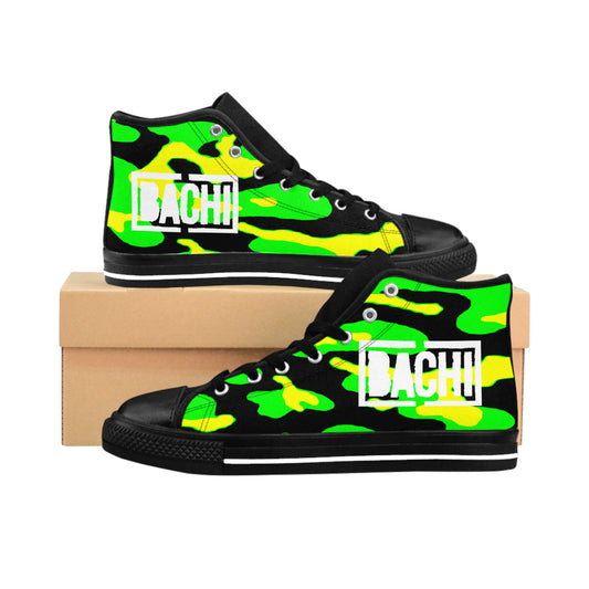 Men's High-Top Sneakers Bachi  All Green Camo