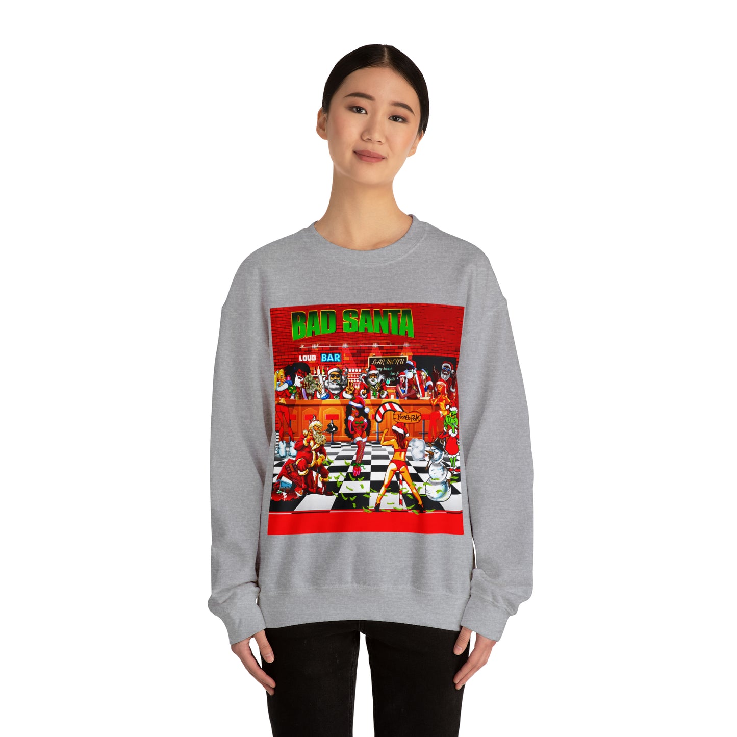 Unisex Sweatshirt Bad Santa with strippers Christmas