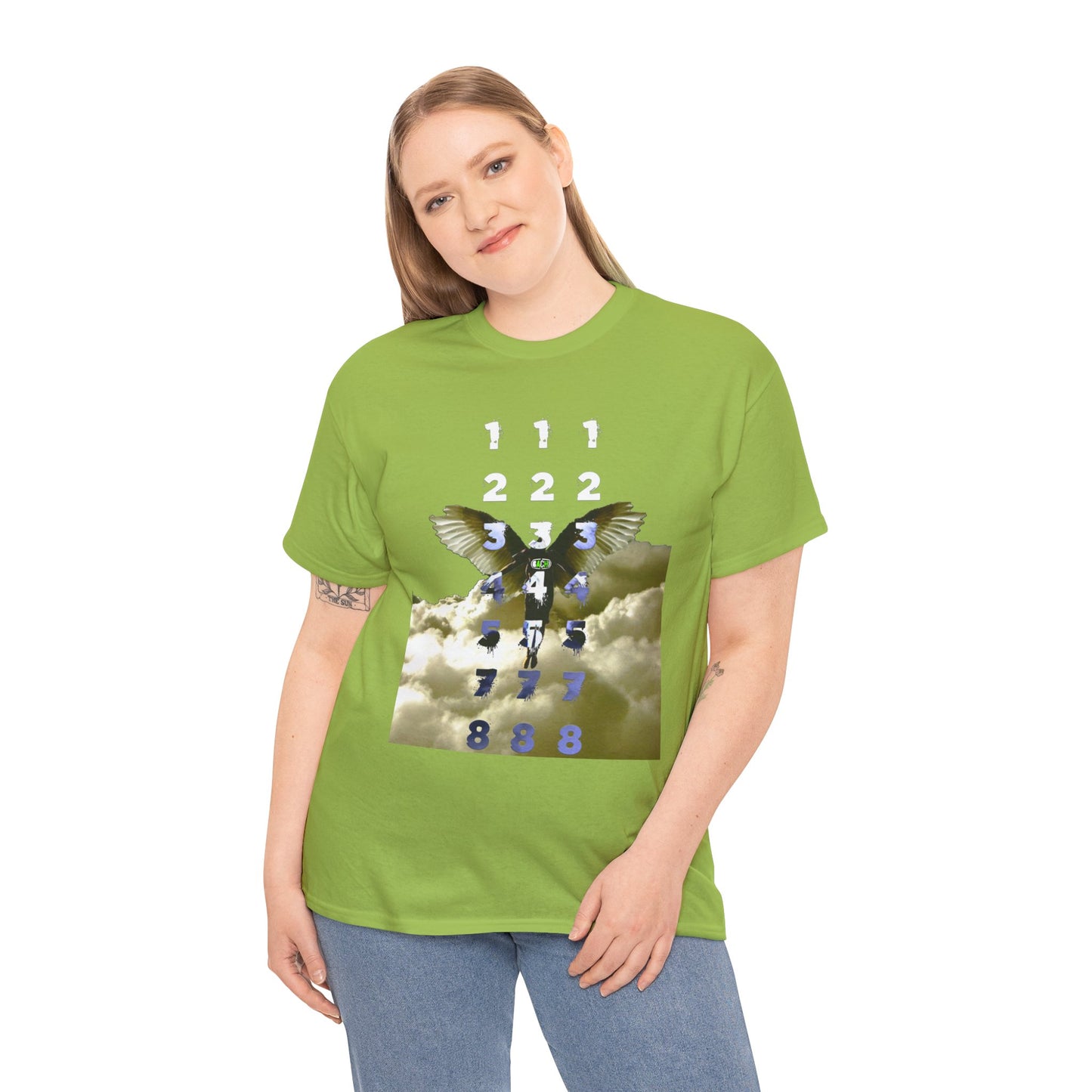 Unisex T-Shirt with Angel Numbers Paint