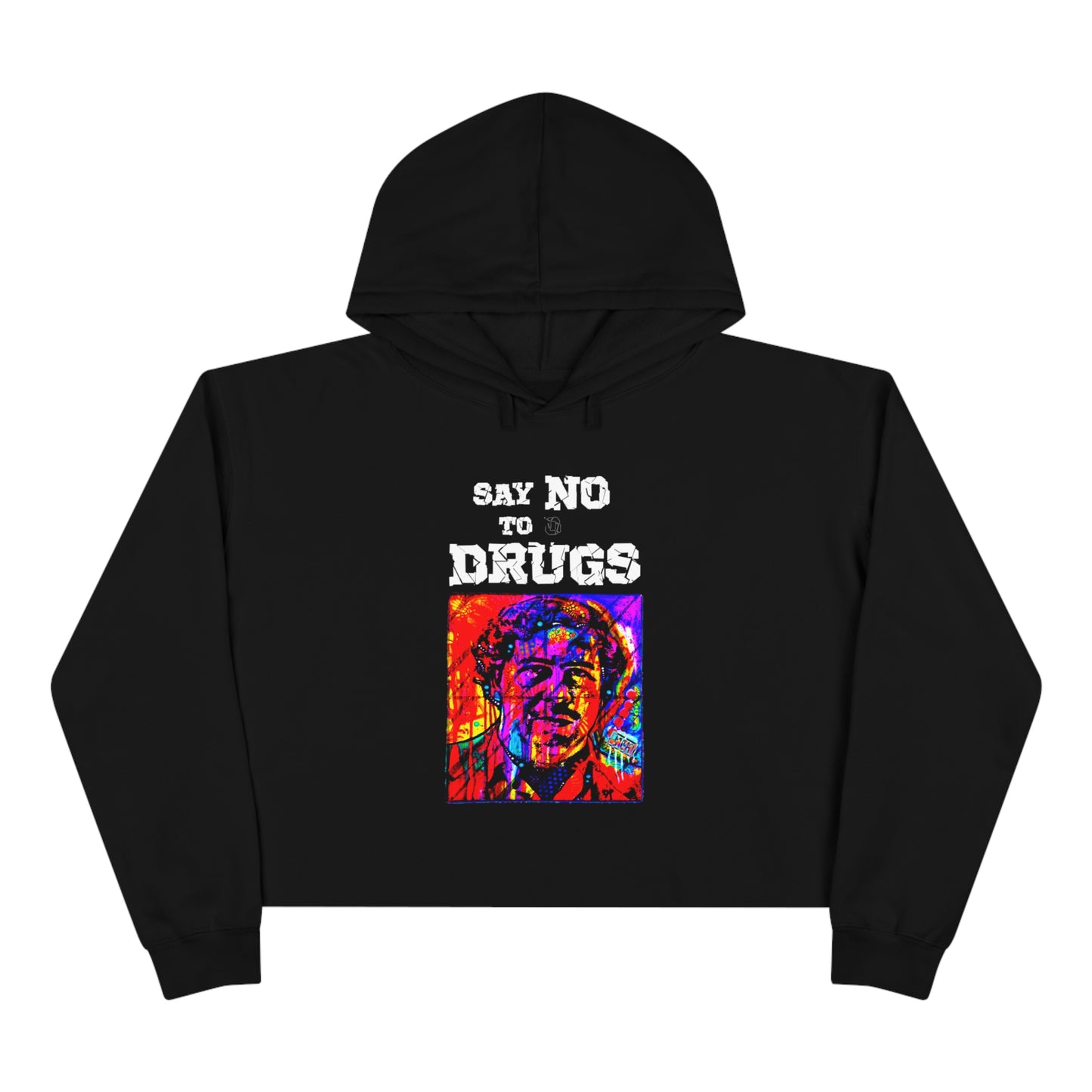 Women Crop Hoodie Pablo Escobar Say No To Drugs