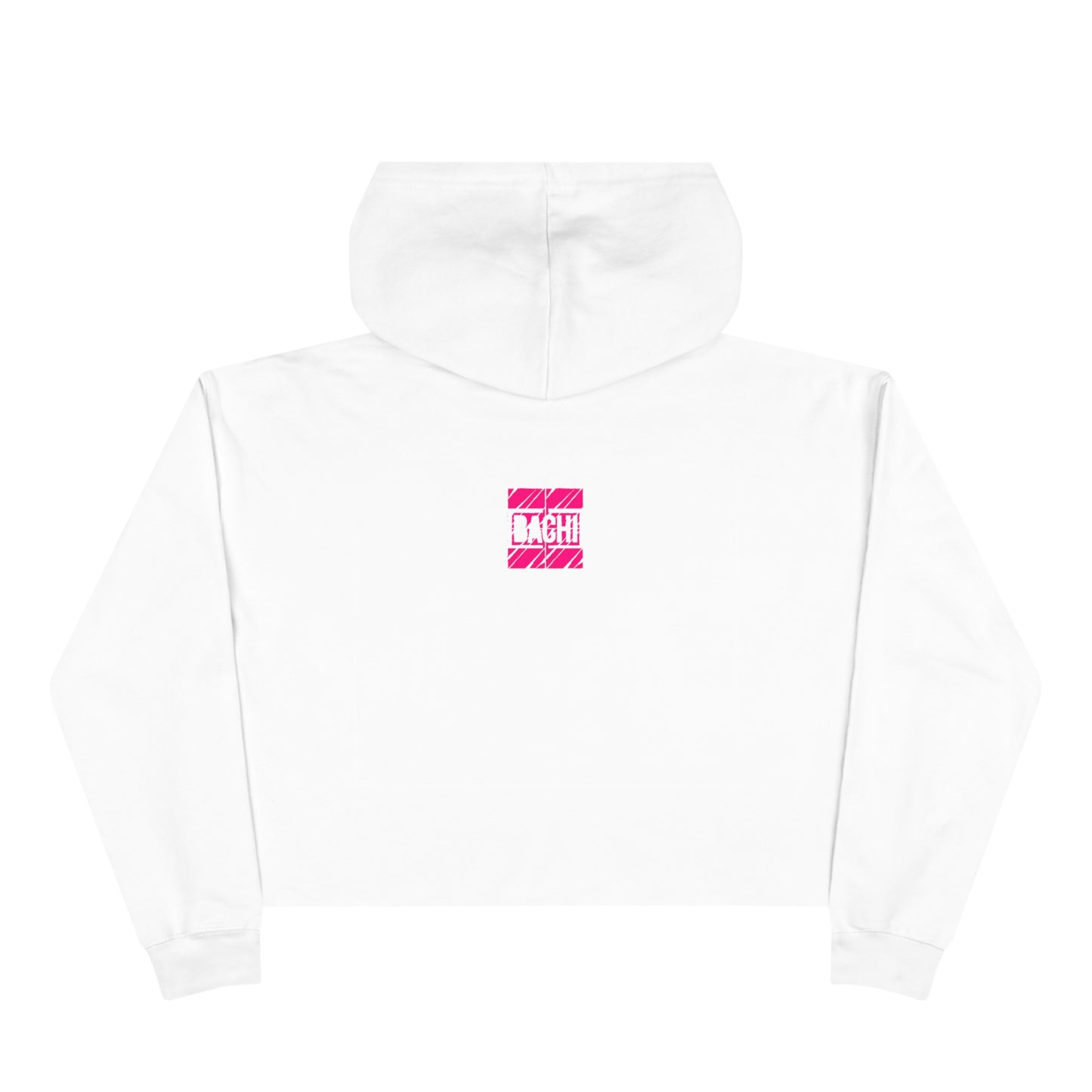 Women's Crop Hoodie Bachi 3 Strip Pink